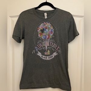 Unisex S Gray Bella & Canvas “Adventure Is Out There” Disney Small Shop Shirt